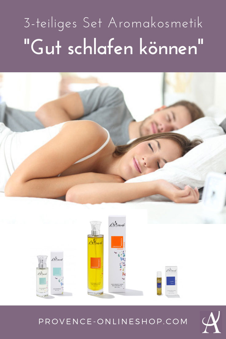 3-tlg. Kurz zum Gut Schlafen können - Ätherische Öle und Aromatherapie von ALTEARAH bei Arômes de Provence
