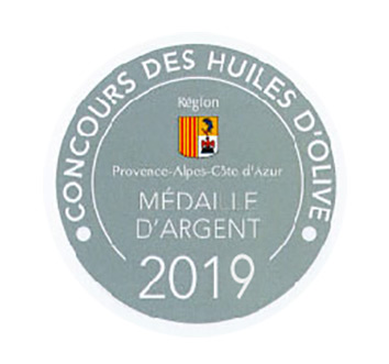 Prämiert 2019 mit der Silbermedaille für das Olivenöl - Medaille d'Argent von Concours des huiles d'olive PACA