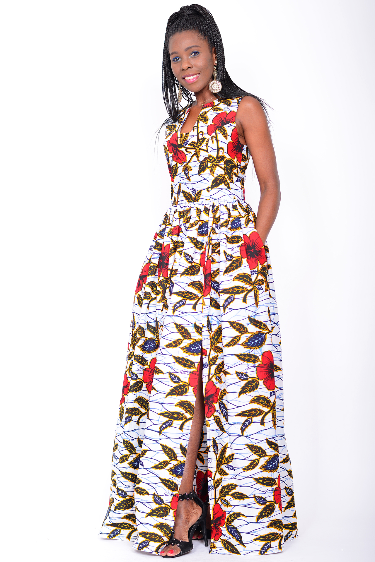 Afri Mode - Euge-W Kollektion 2023 -  Dezember - das afrikanische Kleid Amanda