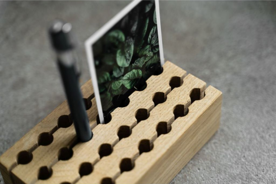 Nachhaltiger Stifthalter aus Holz