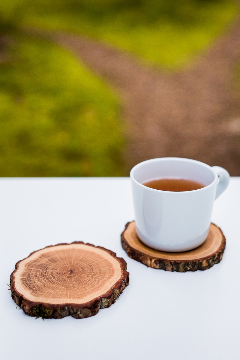 Untersetzer Tee oder Gläser aus Holz Design