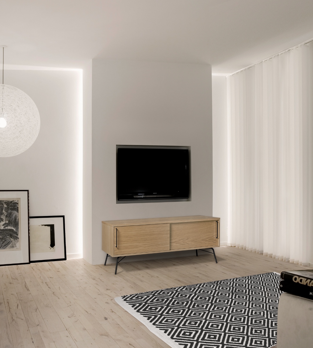 TV-Schrank Holz Wohnzimmer skandinavisches Design