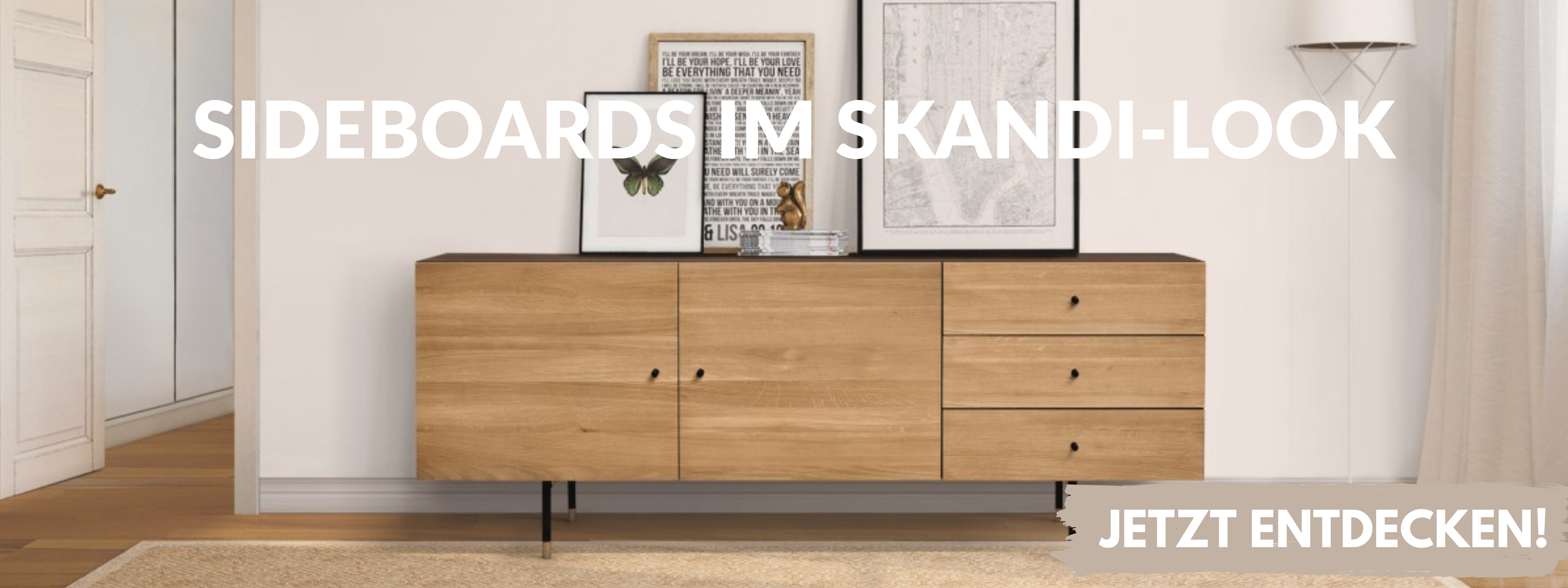 Side-Boards Inspirationen im Skandilook aus Massivholz