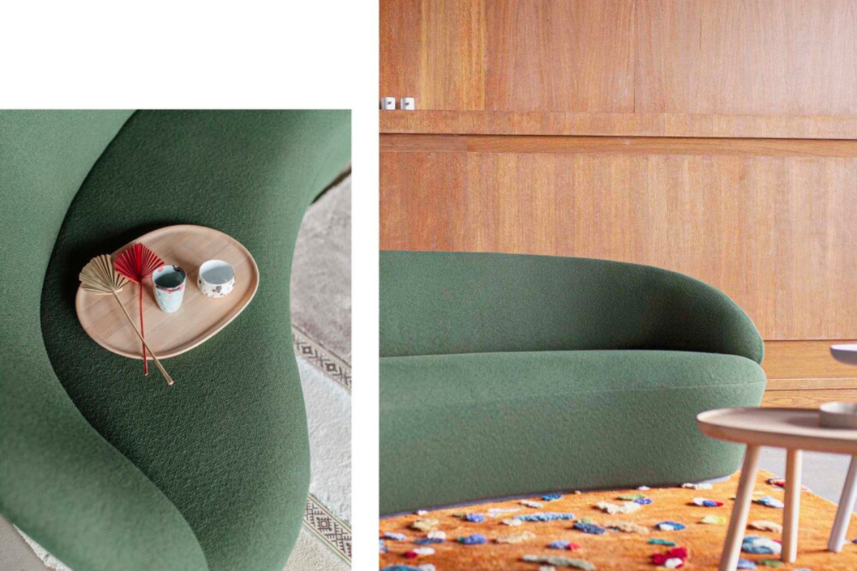 Rundes Sofa Design grün