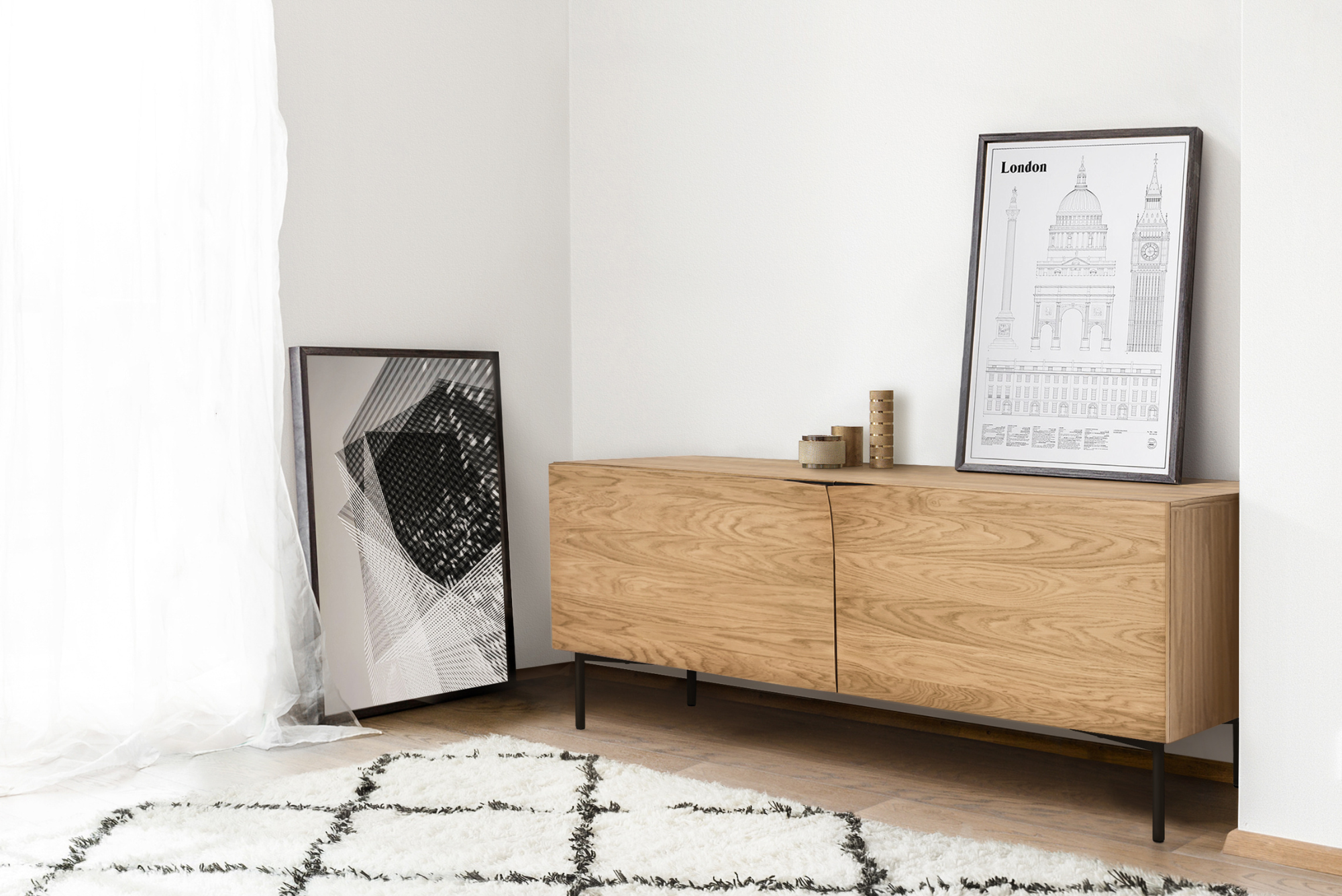 Sideboard Kuum - skandinavisches Design aus Holz