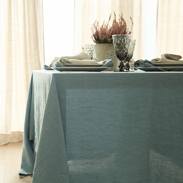 Tischdecke aus Leinen vorgewaschen 170x250 cm