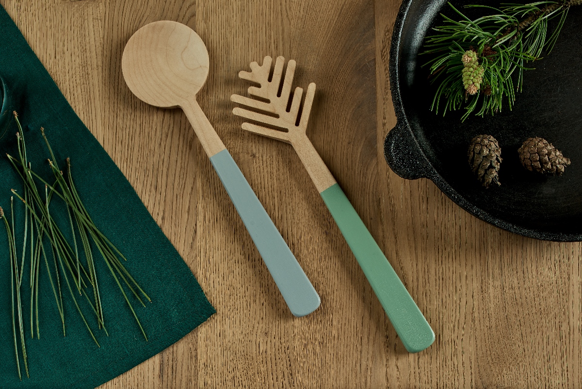 Weihnachten 2019 - Geschenk Salatbesteck Pine Needle Design