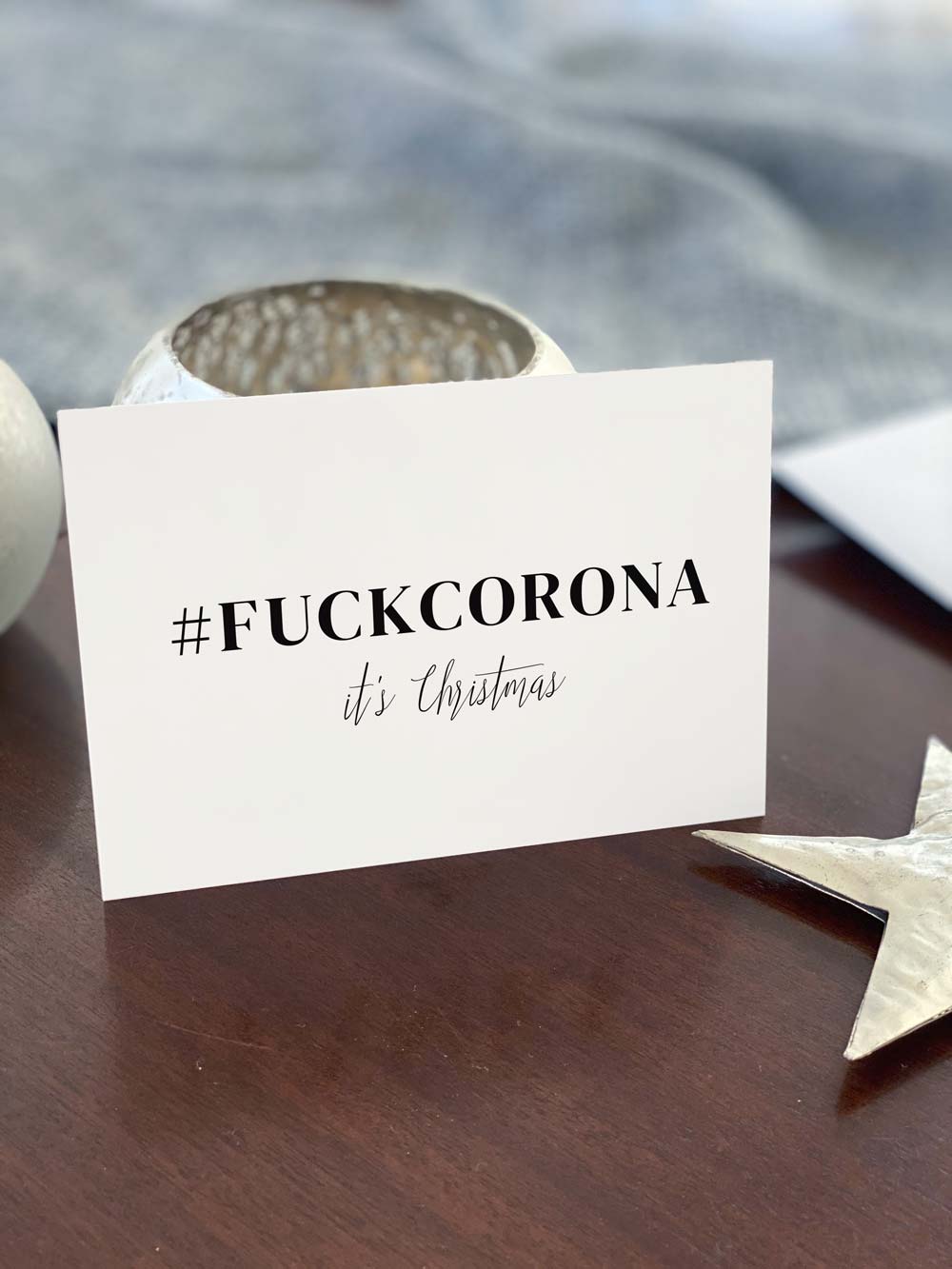 Weihnachtsgrüße Corona Karte geschäftlich