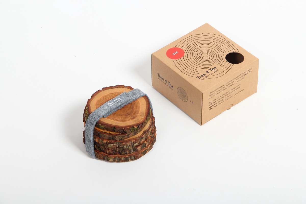 Tree4Tea - personalisiertes Kundengeschenk Untersetzer Holz