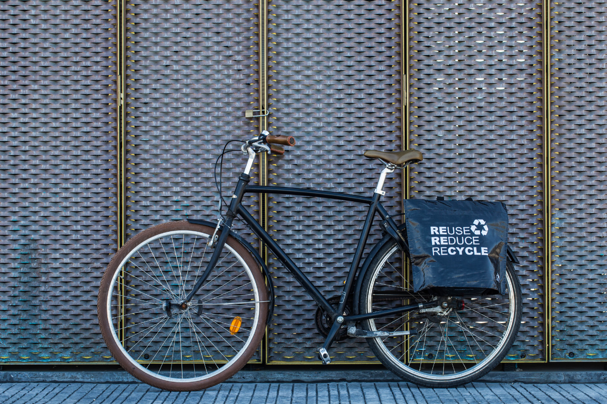 Nachhaltige Werbegeschenke - Fahrradtasche mit Branding