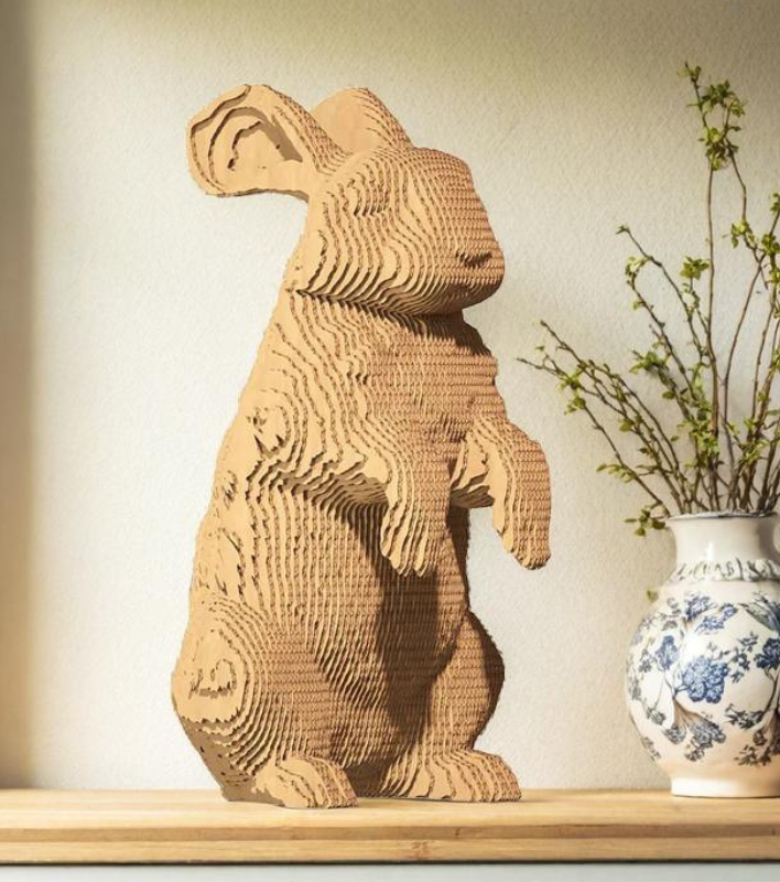 Nachhaltige Ostergeschenke für Kunden und Mitarbeiter - DIY 3D Papierpuzzle Hase
