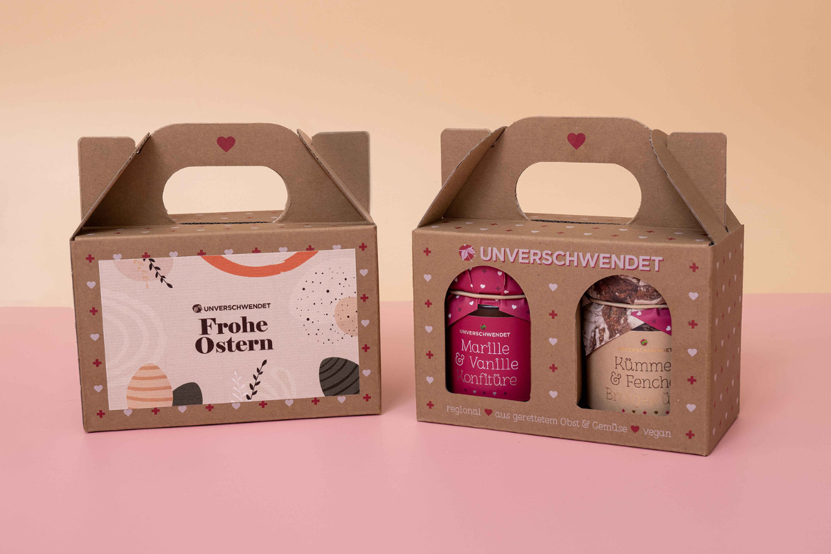 Nachhaltige Ostergeschenke für Kunden und Mitarbeiter - Geschenkset aus gerettetem Obst