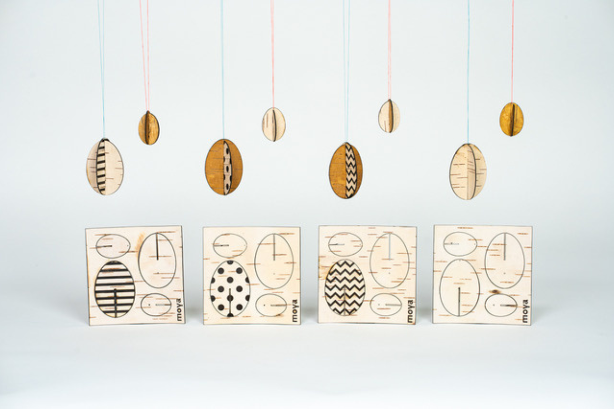 Nachhaltige Ostergeschenke für Kunden und Mitarbeiter - Osterschmuck aus Birkenrinde