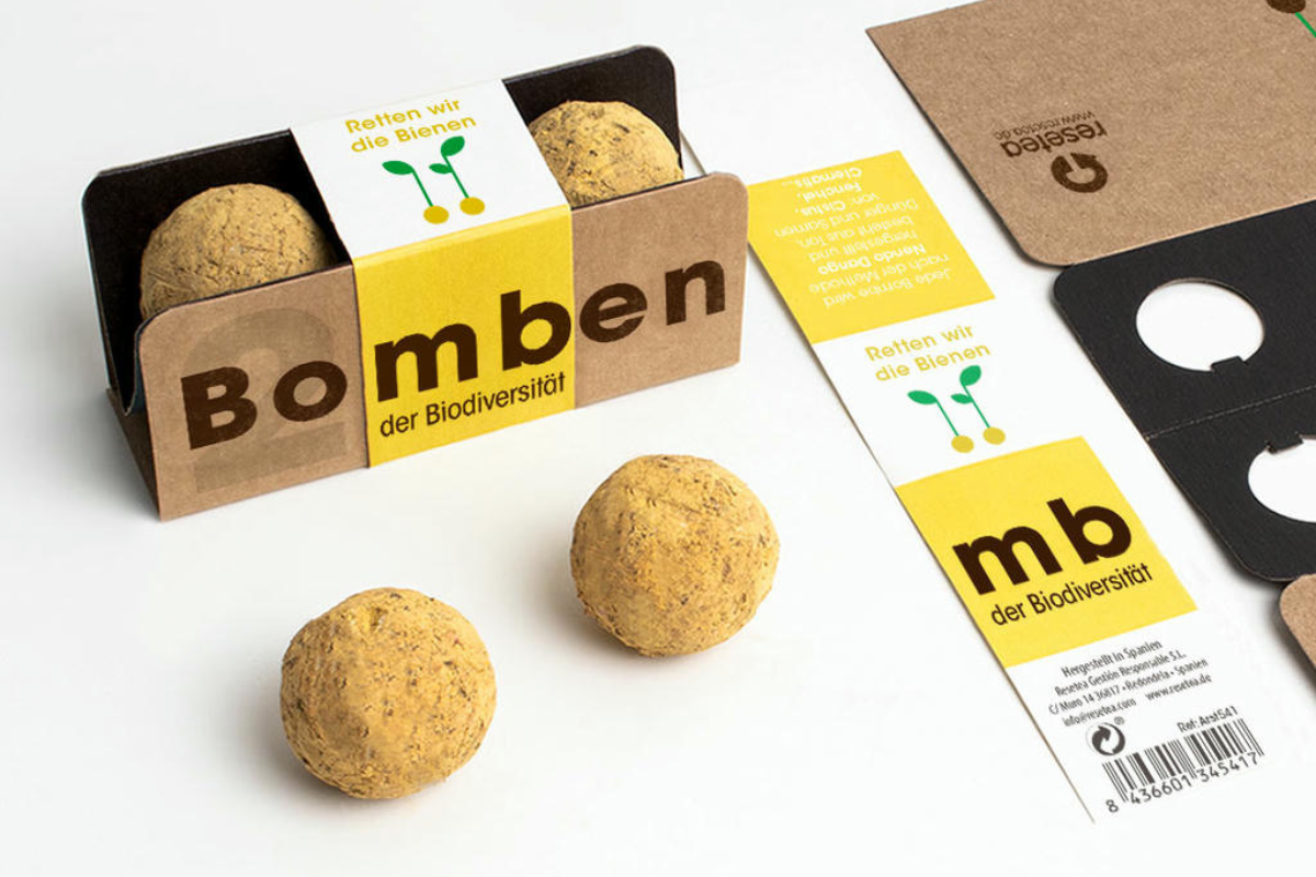 Nachhaltige Ostergeschenke für Kunden und Mitarbeiter - Samenbomben Bienenblüten