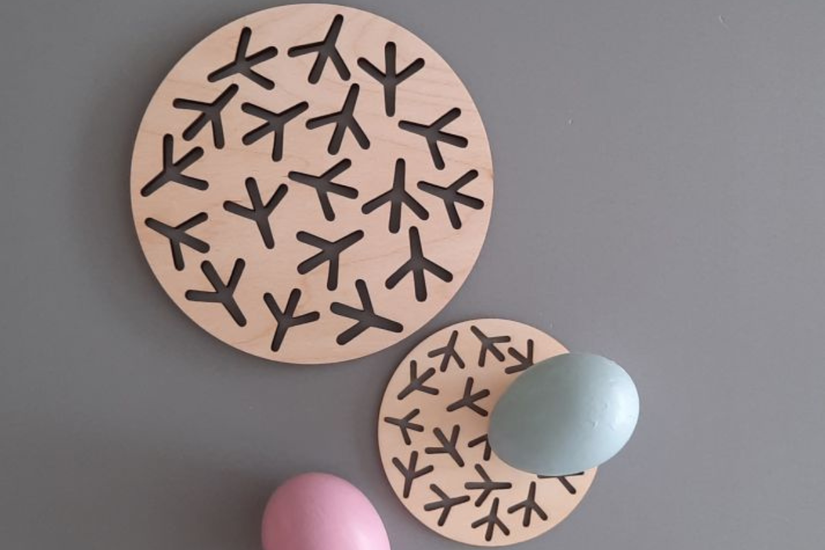 Nachhaltige Ostergeschenke für Kunden und Mitarbeiter - Topfuntersetzer Küken