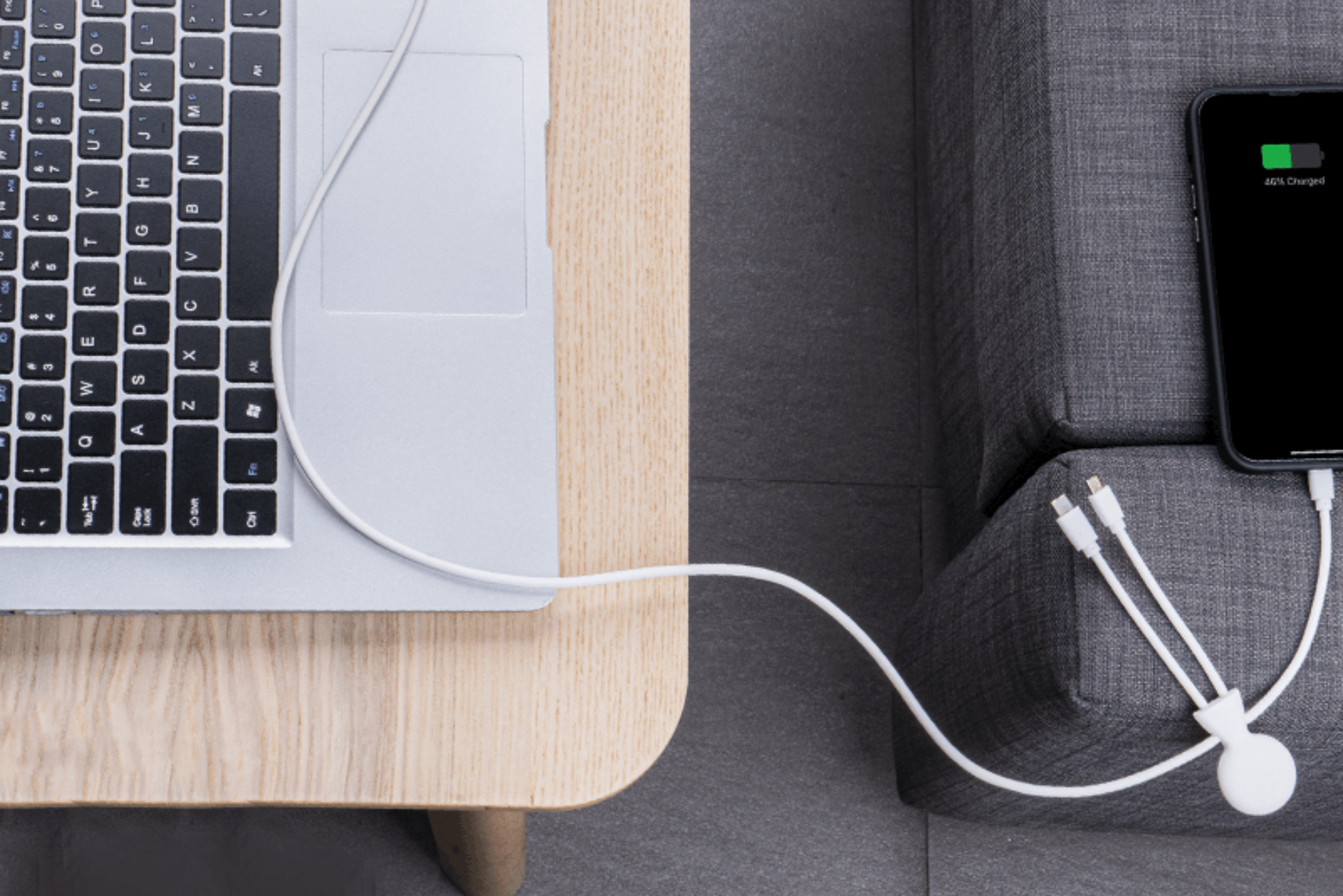 Multi-Ladekabel Mr. Bio Long - innovative Tech-Geschenke für Kunden & Mitarbeiter mit Branding