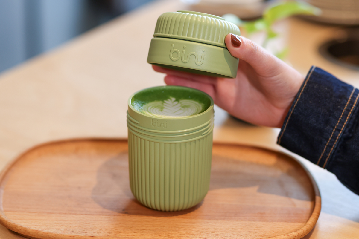 Geschenke To Go für mitarbeiter und kunden- recycelbarer kaffeebecher bini