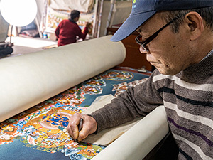 Mitarbeiter Karsang Lama Werkstatt