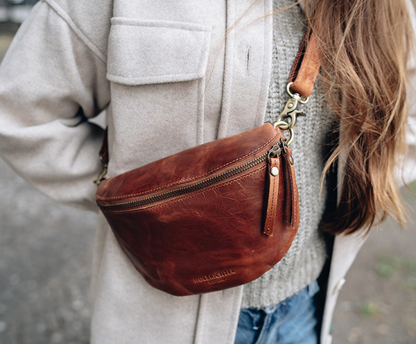 Leather Belt Bag for women