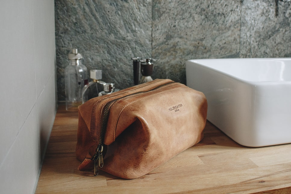 Leather Wash Bag