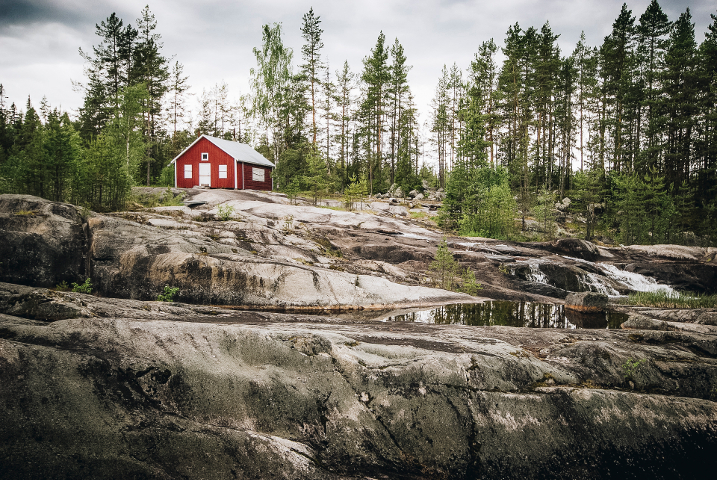 Hütte in Schweden