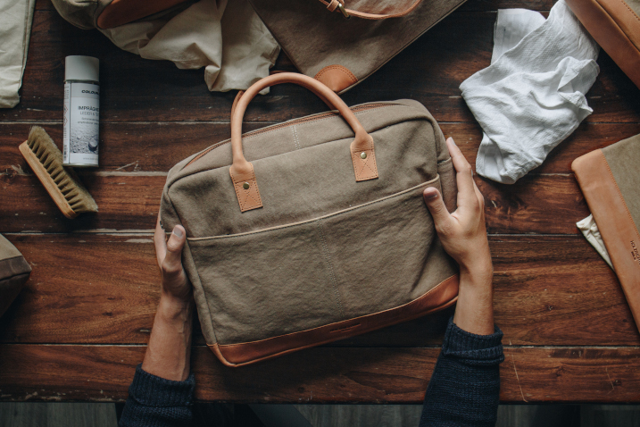 Canvas Pflege Briefcase