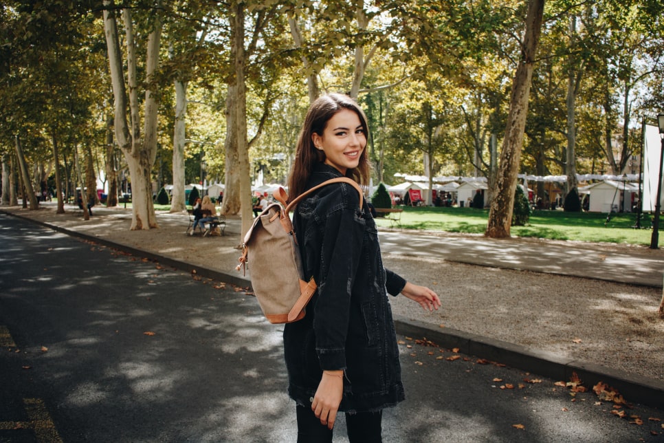 Damen Rucksack Canvas
