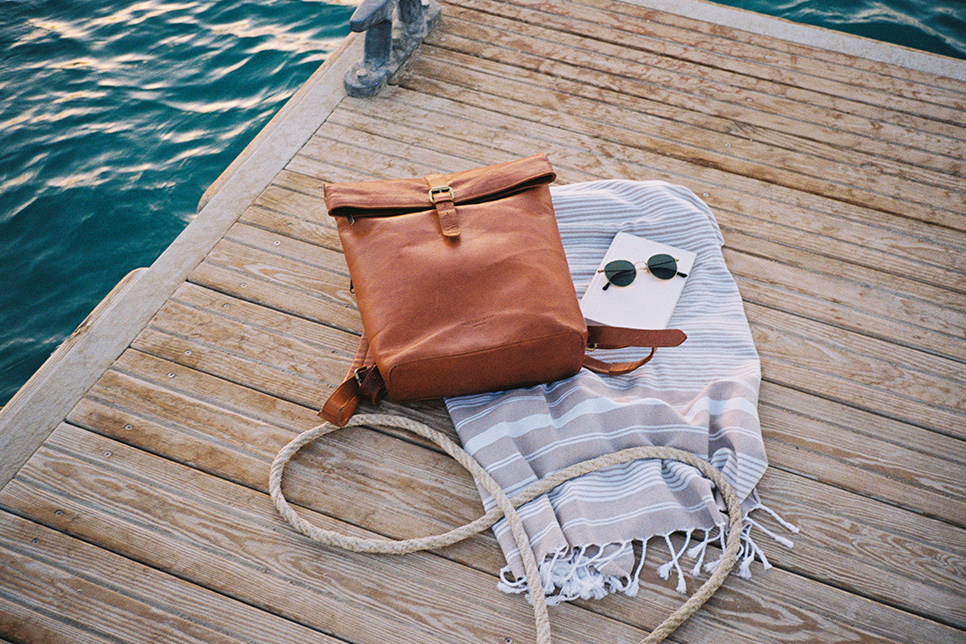 Rolltop Rucksack Cognac