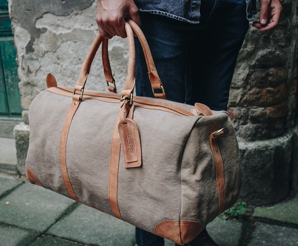 Herren Weekender Reisetasche aus Segeltuch Canvas
