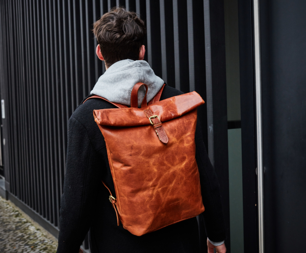 Leder Rucksack Herren