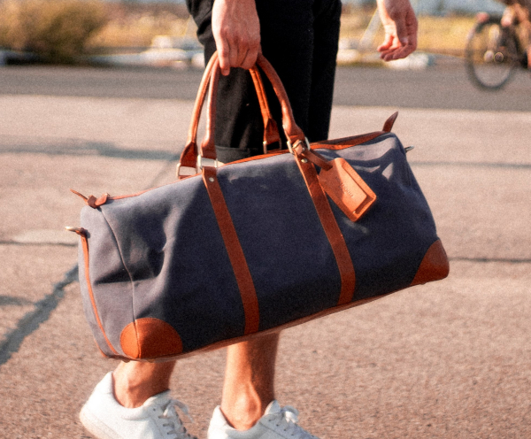 Weekender aus Canvas und Leder