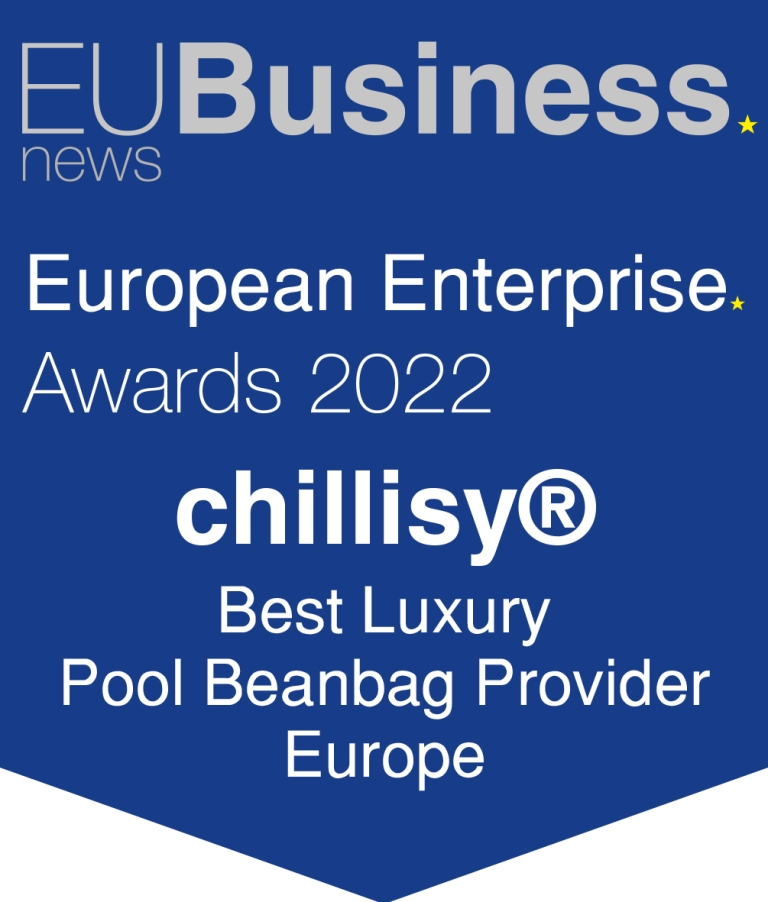 chillisy zum Besten Luxus Pool Sitzsack Anbieter Europas ausgezeichnet.