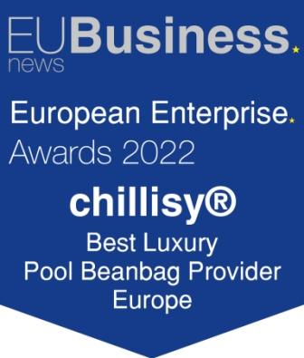 European Enterprise Awards 2022 für chillisy®: Bester Luxus Pool Sitzsack Anbieter