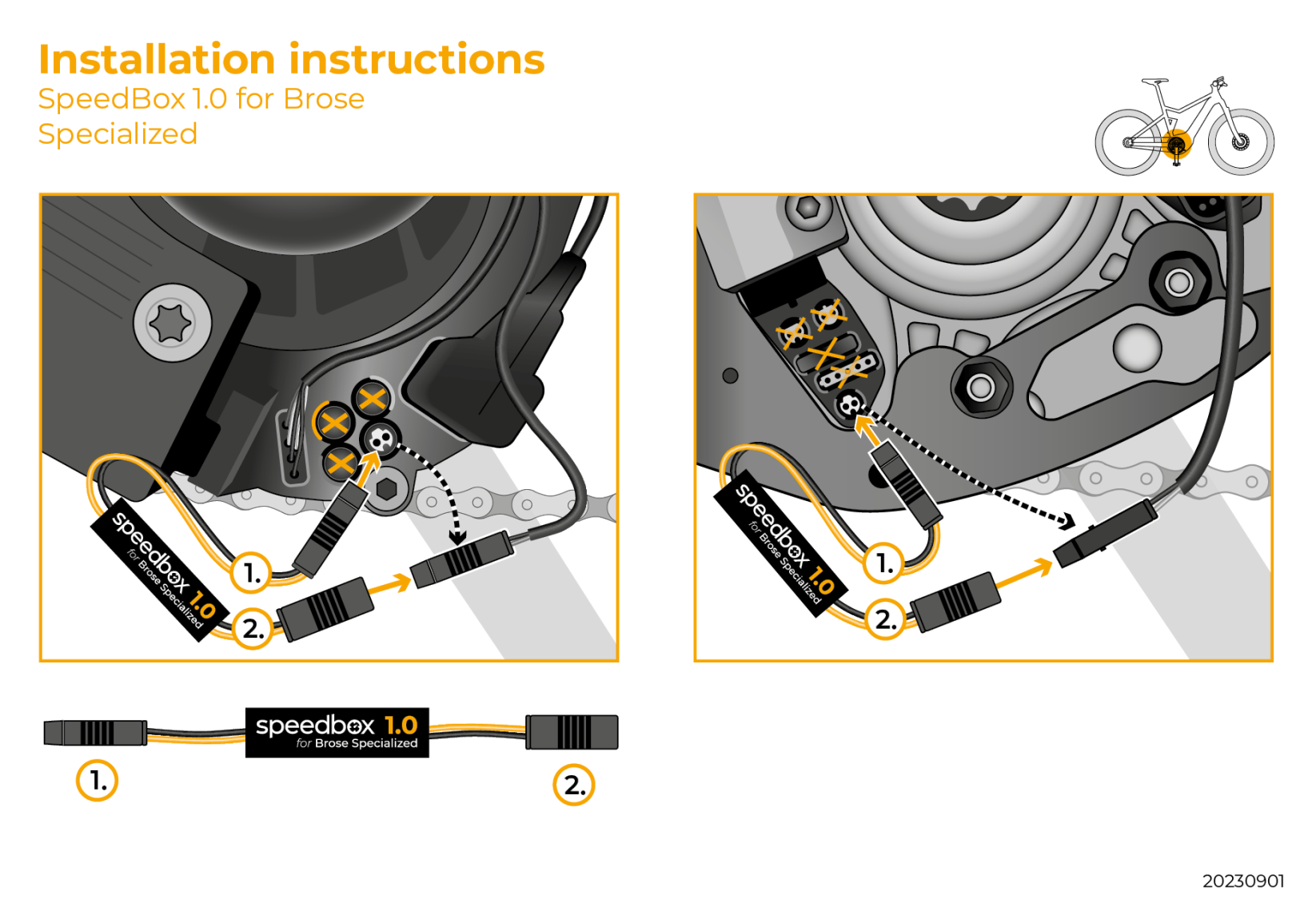 SpeedBox 3.1 Kit Débridage E-Bike Pour Moteurs Brose/Specialized/SRAM Powertrain - Vitesse Illimitée & Réglable