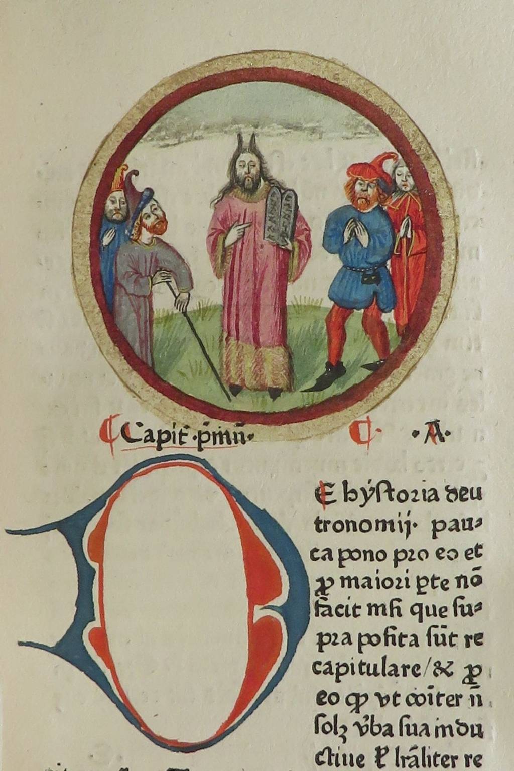 Mittelalterliche Handschrift mit Buchmalerei