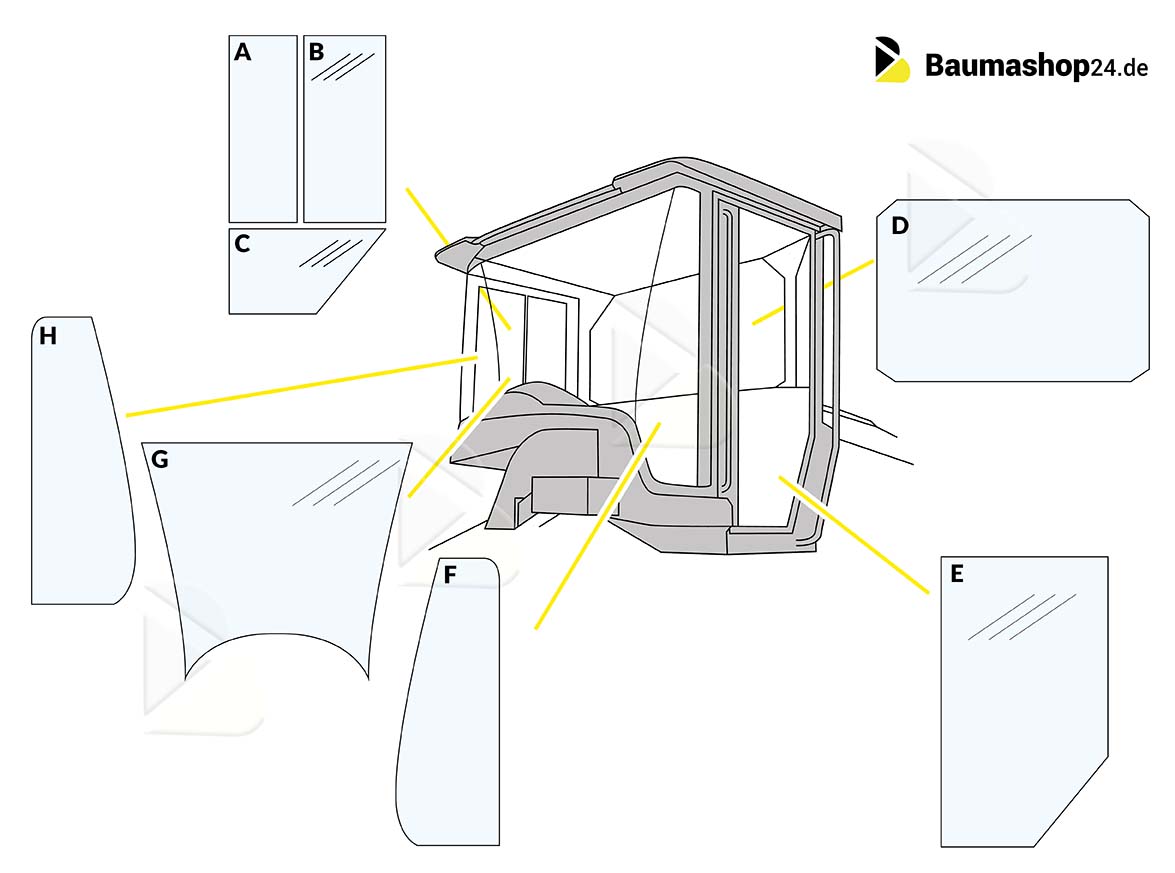Baumaschinenglas