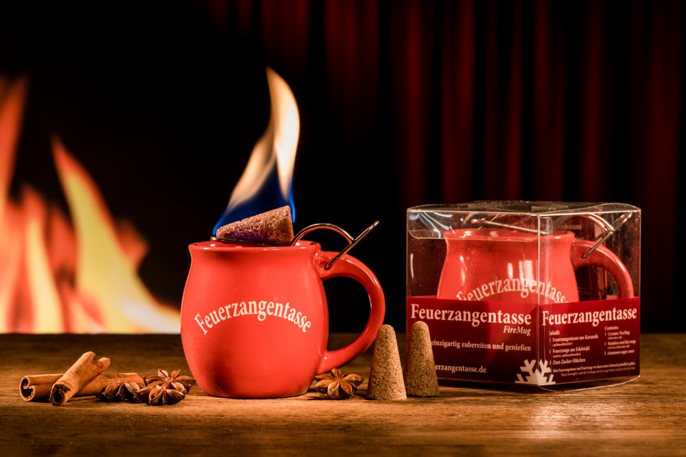 Feuerzangenbowle-Tasse in klassischem Rot