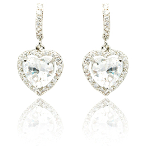 1Karat Ohrringe mit Herz Brillanten