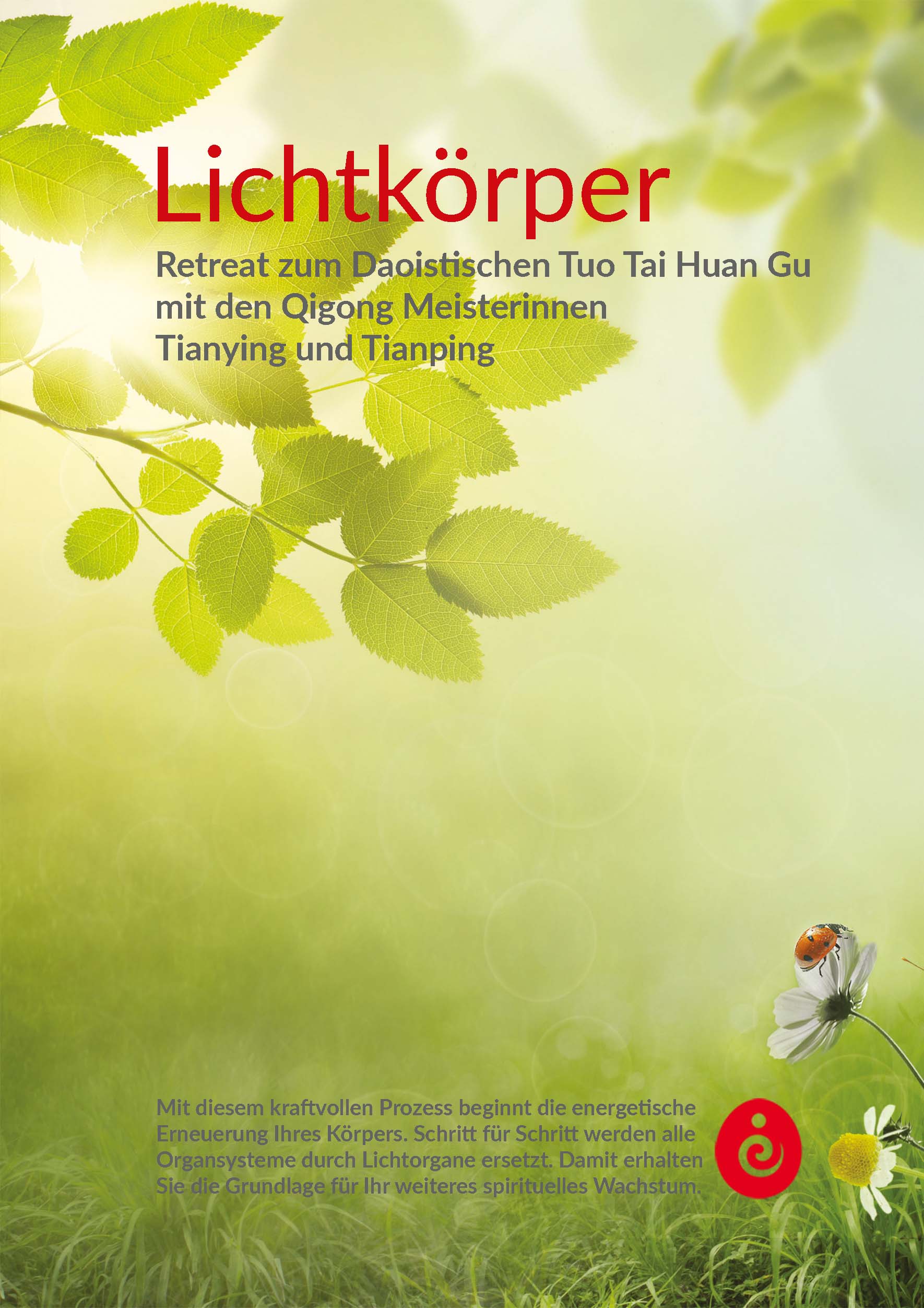 Tian Ai Broschüre Lichtkoerper Retreat