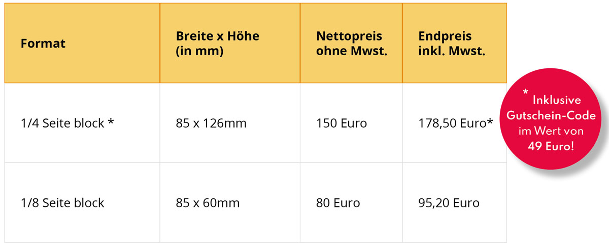 Anzeigenpreise für Vereine und Verbände Zeitschrift blasmusik